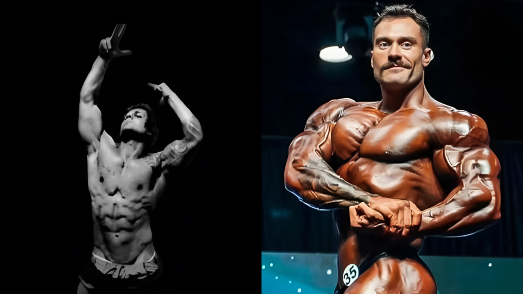 Chris Bumstead ao lado do Zyzz, comparativo entre shapes de antigamente com shapes de agora